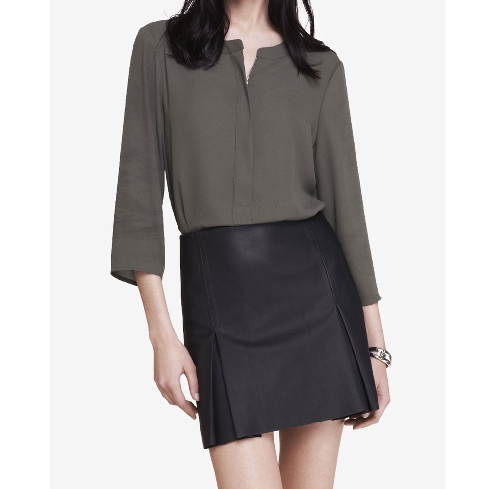 Express 3/4 Sleeve Olive Green Blouse NWOT